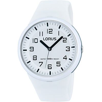 Lorus Watches Fashion Reloj para Mujeres, Correa de Silicona Color Blanco Lorus Watches Fashion Reloj para Mujeres, Correa de Silicona Color Blanco