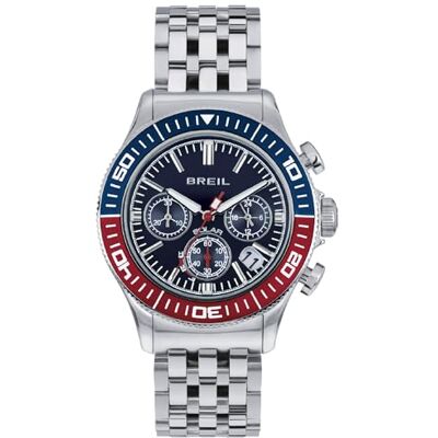 BREIL Hombre Manta 1970 Esfera Monocolor Azul Movimiento CRONÓGRAFO Solar y Pulsera DE Acero Plateado TW2010 BREIL Hombre Manta 1970 Esfera Monocolor Azul Movimiento CRONÓGRAFO Solar y Pulsera DE Acero Plateado TW2010