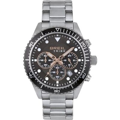 BREIL , Sail Collection Reloj para Hombre, cronógrafo, Mecanismo de Cuarzo, Correa de Acero Inoxidable, Esfera de Color Antracita, manecillas Fluorescentes y marcadores de Hora, Hebilla de Buceo, BREIL , Sail Collection Reloj para Hombre, cronógrafo, Mecanismo de Cuarzo, Correa de Acero Inoxidable, Esfera de Color Antracita, manecillas Fluorescentes y marcadores de Hora, Hebilla de Buceo,