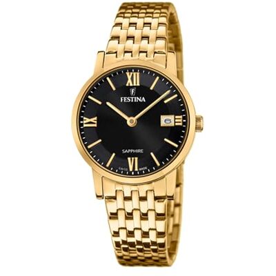 Festina Swiss Made Reloj Mujer Analógico de Acero Inoxidable 316l Dorado Festina Swiss Made Reloj Mujer Analógico de Acero Inoxidable 316l Dorado