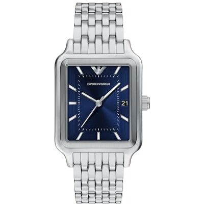 Giorgio Armani Hombre Reloj de 36MM de Acero Inoxidable Tono Plateado, Giorgio Armani Hombre Reloj de 36MM de Acero Inoxidable Tono Plateado,