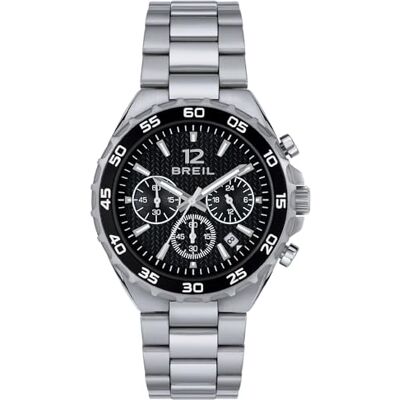 BREIL Reloj DE Hombre Highway Esfera Mono-Clock Movimiento CRONÓGRAFO Cuarzo Negro y Pulsera DE Acero Plateado BREIL Reloj DE Hombre Highway Esfera Mono-Clock Movimiento CRONÓGRAFO Cuarzo Negro y Pulsera DE Acero Plateado