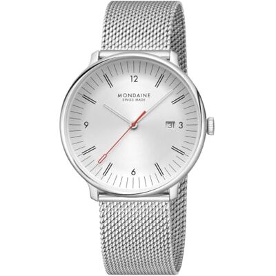 Mondaine Doppio Reloj de Pulsera para Hombre (41 mm, Movimiento de Cuarzo Suizo, Cristal de Zafiro, Acero Inoxidable, Resistente al Agua 5 ATM, sostenible, Elegancia y tradición, dualidad en el Mondaine Doppio Reloj de Pulsera para Hombre (41 mm, Movimiento de Cuarzo Suizo, Cristal de Zafiro, Acero Inoxidable, Resistente al Agua 5 ATM, sostenible, Elegancia y tradición, dualidad en el