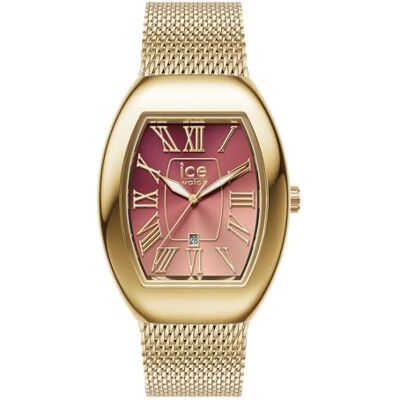 ICE-WATCH ICE boliday Dome Metal mesh Pink GD Reloj dorado para Mujer con Correa de Acero Inoxidable (Small) ICE-WATCH ICE boliday Dome Metal mesh Pink GD Reloj dorado para Mujer con Correa de Acero Inoxidable (Small)