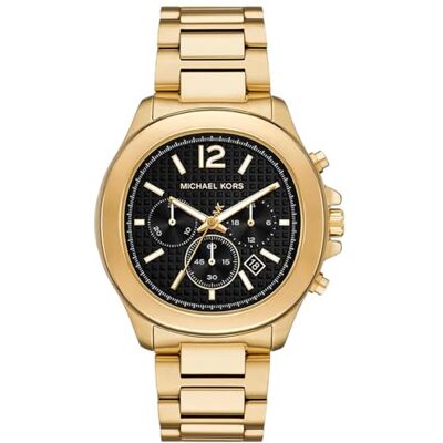 Michael Kors Reloj Sage para Hombre, Movimiento cronógrafo de Cuarzo de 44 mm con Correa de Acero Inoxidable, 44 mm, Tono Dorado Michael Kors Reloj Sage para Hombre, Movimiento cronógrafo de Cuarzo de 44 mm con Correa de Acero Inoxidable, 44 mm, Tono Dorado