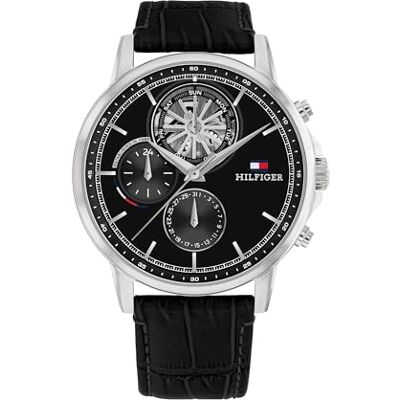 Tommy Hilfiger Reloj Analógico de Cuarzo Multifunción para Hombre con Subesfera Esqueleto y Correa de Acero Inoxidable o de Cuero Tommy Hilfiger Reloj Analógico de Cuarzo Multifunción para Hombre con Subesfera Esqueleto y Correa de Acero Inoxidable o de Cuero