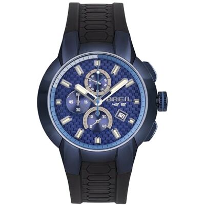 BREIL Reloj Chrono 48''12 Caballero con Movimiento MONOCROMÁTICO Cuarzo CRONÓGRAFO Azul y Correa DE Poliuretano Negra BREIL Reloj Chrono 48''12 Caballero con Movimiento MONOCROMÁTICO Cuarzo CRONÓGRAFO Azul y Correa DE Poliuretano Negra
