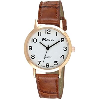 Ravel - Reloj Tradicional Unisex con Esfera Numérica Clara Ravel - Reloj Tradicional Unisex con Esfera Numérica Clara