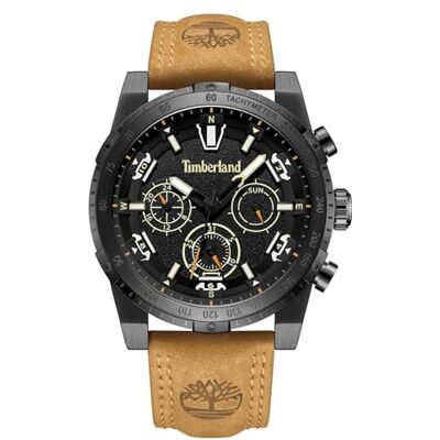 Timberland Reloj Analógico para Hombres de Cuarzo con Correa en Cuero Timberland Reloj Analógico para Hombres de Cuarzo con Correa en Cuero