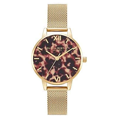 Olivia Burton Reloj Analógico de Cuarzo para Mujer Colección Tortoiseshell con Correa de Malla de Acero Inoxidable de Color Dorado Olivia Burton Reloj Analógico de Cuarzo para Mujer Colección Tortoiseshell con Correa de Malla de Acero Inoxidable de Color Dorado