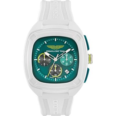 Aston Martin Racing Am Formula 1 MTFO1 Reloj analógico de Cuarzo para Hombre (Silicona), Blanco, Correa Aston Martin Racing Am Formula 1 MTFO1 Reloj analógico de Cuarzo para Hombre (Silicona), Blanco, Correa