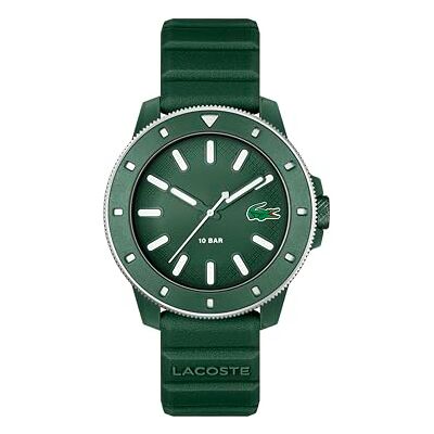 Lacoste Reloj con Movimiento de Cuarzo de Tres Manecillas para Hombre Colección .12.12 Scuba con Correa de Silicona Verde Lacoste Reloj con Movimiento de Cuarzo de Tres Manecillas para Hombre Colección .12.12 Scuba con Correa de Silicona Verde