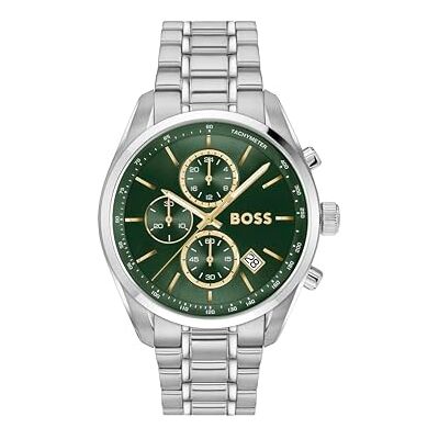 Boss Reloj Cronógrafo de Cuarzo con Calendario para Hombre Colección Grand Prix 44 LE con Correa de Acero Inoxidable Plateada Boss Reloj Cronógrafo de Cuarzo con Calendario para Hombre Colección Grand Prix 44 LE con Correa de Acero Inoxidable Plateada