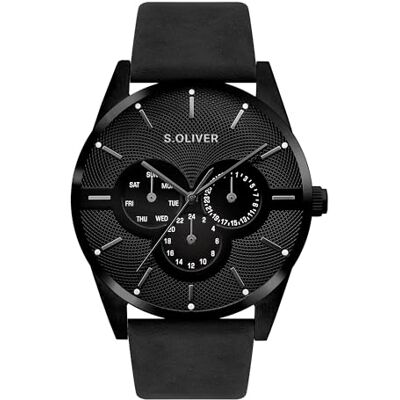s.Oliver Reloj de Hombre 42 mm analoge Reloj de Pulsera con Movimiento de Cuarzo Chronograph & 3 Zeiger hoher Tragekomfort 3 ATM Resistente al Agua Resistente a arañazos s.Oliver Reloj de Hombre 42 mm analoge Reloj de Pulsera con Movimiento de Cuarzo Chronograph & 3 Zeiger hoher Tragekomfort 3 ATM Resistente al Agua Resistente a arañazos