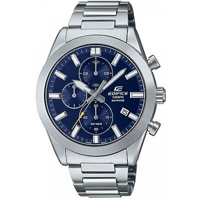 Casio Reloj Cronógrafo para Hombres de Cuarzo con Correa en Acero Inoxidable Casio Reloj Cronógrafo para Hombres de Cuarzo con Correa en Acero Inoxidable
