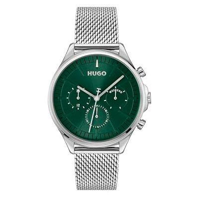 HUGO Reloj Analógico de Cuarzo Multifunción para Hombre Colección #Smash Multi con Correa de Malla de Acero Inoxidable Plateada HUGO Reloj Analógico de Cuarzo Multifunción para Hombre Colección #Smash Multi con Correa de Malla de Acero Inoxidable Plateada