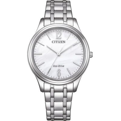 Citizen Eco-Drive Reloj Solar para Mujer con Correa de eslabones de Acero Inoxidable con 33 mm de diámetro en Diferentes Variantes, Plata, Pulsera Citizen Eco-Drive Reloj Solar para Mujer con Correa de eslabones de Acero Inoxidable con 33 mm de diámetro en Diferentes Variantes, Plata, Pulsera
