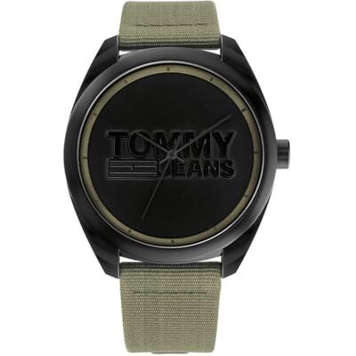 Tommy Hilfiger Reloj Analógico de Cuarzo para Hombre con Correa en Nailon Verde Militar Tommy Hilfiger Reloj Analógico de Cuarzo para Hombre con Correa en Nailon Verde Militar
