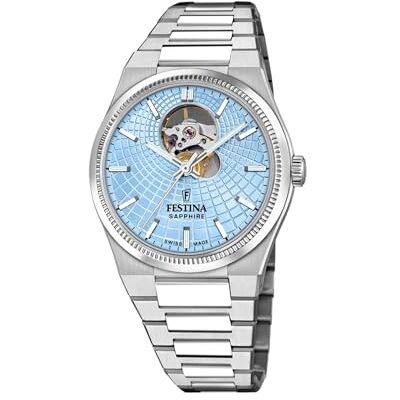 Festina Swiss Made Reloj Automático Hombre de Acero Inoxidable 316l Analógico, Hombre, Cristal Zafiro de Alta Resistencia, Resistente al Agua 10 ATM Automatic Festina Swiss Made Reloj Automático Hombre de Acero Inoxidable 316l Analógico, Hombre, Cristal Zafiro de Alta Resistencia, Resistente al Agua 10 ATM Automatic