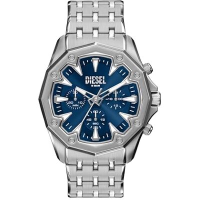 Diesel Stinger Hombre Reloj de 46MM de Acero Inoxidable Tono Plateado, Diesel Stinger Hombre Reloj de 46MM de Acero Inoxidable Tono Plateado,