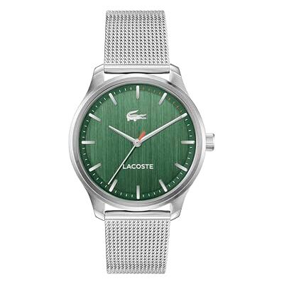Lacoste Reloj con Movimiento de Cuarzo de Tres Manecillas para Hombre Colección Lisbon con Correa de Malla de Acero Inoxidable Plateada Lacoste Reloj con Movimiento de Cuarzo de Tres Manecillas para Hombre Colección Lisbon con Correa de Malla de Acero Inoxidable Plateada