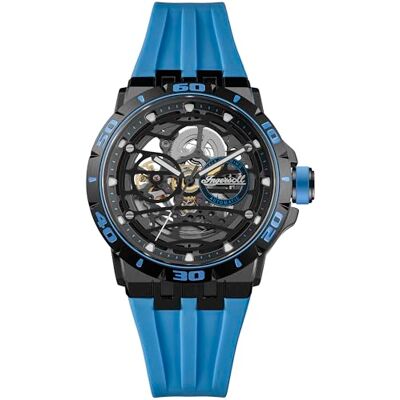 Ingersoll The Rigger Reloj automático para Hombre de 45 mm con Esfera Negra y Correa de Poliuretano Azul Ingersoll The Rigger Reloj automático para Hombre de 45 mm con Esfera Negra y Correa de Poliuretano Azul