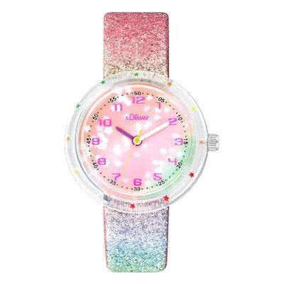 s.Oliver Reloj de Pulsera para niñas Reloj de Cuarzo analógico, con Correa de Piel sintética, Multicolor, Resistente al Agua, Viene en Caja de Regalo, s.Oliver Reloj de Pulsera para niñas Reloj de Cuarzo analógico, con Correa de Piel sintética, Multicolor, Resistente al Agua, Viene en Caja de Regalo,