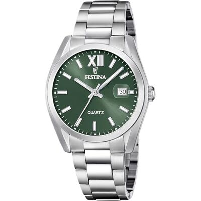 Festina Reloj Hombre Analógico de Acero Inoxidable 316l Plateado Movimiento de Cuarzo Calendario Cristal Mineral de Alta Resistencia Resistente al Agua 5 ATM F20707/5 Festina Reloj Hombre Analógico de Acero Inoxidable 316l Plateado Movimiento de Cuarzo Calendario Cristal Mineral de Alta Resistencia Resistente al Agua 5 ATM F20707/5