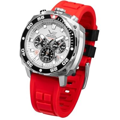 Vostok Europe Systema Periodicum Cronógrafo 20ATM K1 Reloj de cuarzo para hombre con cristal mineral con correa intercambiable Vostok Europe Systema Periodicum Cronógrafo 20ATM K1 Reloj de cuarzo para hombre con cristal mineral con correa intercambiable
