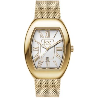 ICE-WATCH ICE boliday Dome Metal mesh White GD Reloj dorado para Mujer con Correa de Acero Inoxidable (Small) ICE-WATCH ICE boliday Dome Metal mesh White GD Reloj dorado para Mujer con Correa de Acero Inoxidable (Small)
