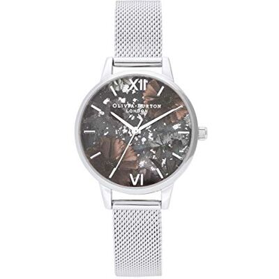 Olivia Burton Reloj Analógico de Cuarzo para Mujer Colección Celestial con Correa de Malla de Acero Inoxidable Plateada Olivia Burton Reloj Analógico de Cuarzo para Mujer Colección Celestial con Correa de Malla de Acero Inoxidable Plateada