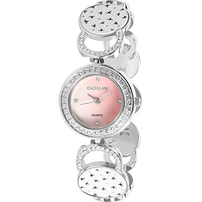 Excellanc Reloj analógico de mujer de cuarzo con correa de aleación plateada Excellanc Reloj analógico de mujer de cuarzo con correa de aleación plateada