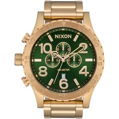 NIXON 51-30 Chrono Reloj de Pulsera para Hombre (51 mm, cronógrafo de Cuarzo, con Caja de Acero Inoxidable y Correa de Acero Inoxidable, Resistente al Agua, 30 Bares) NIXON 51-30 Chrono Reloj de Pulsera para Hombre (51 mm, cronógrafo de Cuarzo, con Caja de Acero Inoxidable y Correa de Acero Inoxidable, Resistente al Agua, 30 Bares)