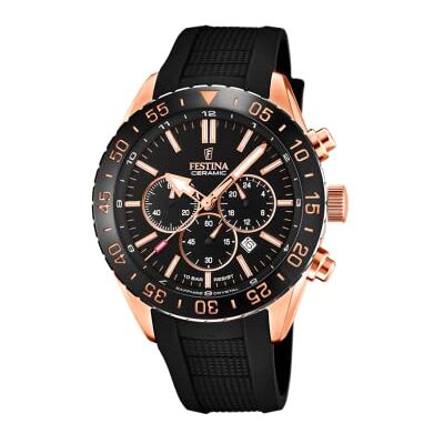 Festina Reloj Hombre Analógico de Acero Inoxidable y Caucho Negro Festina Reloj Hombre Analógico de Acero Inoxidable y Caucho Negro