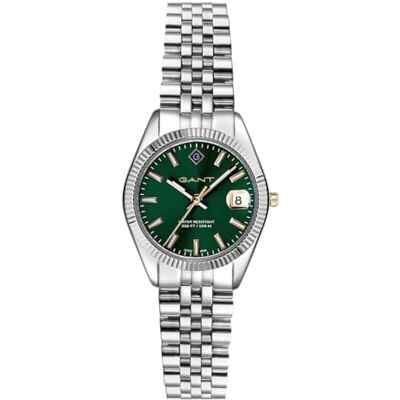 GANT Reloj de Cuarzo Sussex Mini Cuarzo 10 ATM, Plateado Verde, uno Que es, Pulsera GANT Reloj de Cuarzo Sussex Mini Cuarzo 10 ATM, Plateado Verde, uno Que es, Pulsera