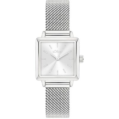s.Oliver Reloj de Mujer – Cuadrado – Plata – 14 mm – Elegante Reloj de Mujer de Metal con Movimiento de Cuarzo – Resistente al Agua 3 ATM – Resistente a los arañazos s.Oliver Reloj de Mujer – Cuadrado – Plata – 14 mm – Elegante Reloj de Mujer de Metal con Movimiento de Cuarzo – Resistente al Agua 3 ATM – Resistente a los arañazos