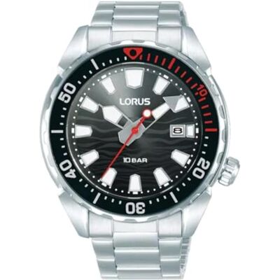 Lorus Reloj analógico de Cuarzo para Hombre con Correa de Acero Inoxidable, Plata Lorus Reloj analógico de Cuarzo para Hombre con Correa de Acero Inoxidable, Plata