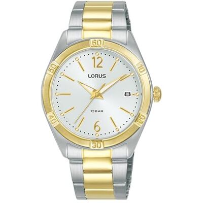 Lorus Reloj Analógico de Cuarzo para Mujer con Pulsera de Acero Inoxidable, Plata/Oro Lorus Reloj Analógico de Cuarzo para Mujer con Pulsera de Acero Inoxidable, Plata/Oro