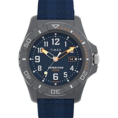 Timex Reloj Hombre FREEDIVE Men's #Tide Ocean Material Caja de Plástico Gris Movimiento de Cuarzo Esfera Azul Correa Plástico Reciclado Azul con Cierre Hebilla Normal 5 ATM Timex Reloj Hombre FREEDIVE Men's #Tide Ocean Material Caja de Plástico Gris Movimiento de Cuarzo Esfera Azul Correa Plástico Reciclado Azul con Cierre Hebilla Normal 5 ATM