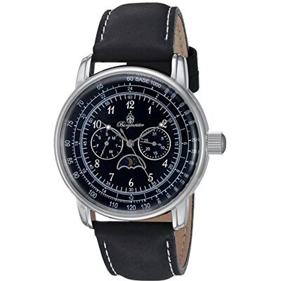 Burgmeister Reloj de Cuarzo de Hombre con Esfera analógica de Color Negro y Piel de Color Negro Pulsera bm335 – 122 Burgmeister Reloj de Cuarzo de Hombre con Esfera analógica de Color Negro y Piel de Color Negro Pulsera bm335 – 122
