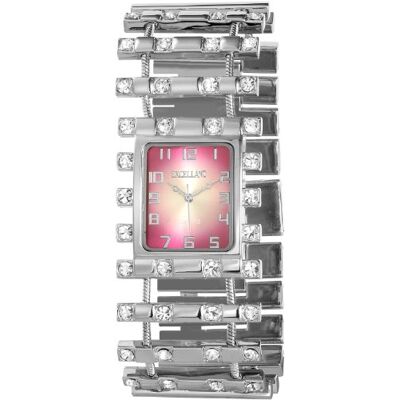 Excellanc Reloj analógico de mujer de cuarzo con correa de aleación plateada Excellanc Reloj analógico de mujer de cuarzo con correa de aleación plateada