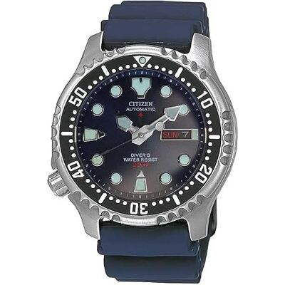 Citizen Reloj analógico automático para hombre con correa de plástico Citizen Reloj analógico automático para hombre con correa de plástico