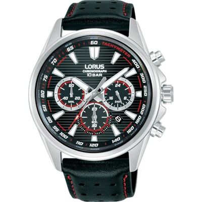 Lorus Reloj cronógrafo Acero Inoxidable Plata Correa de Cuero Lorus Reloj cronógrafo Acero Inoxidable Plata Correa de Cuero
