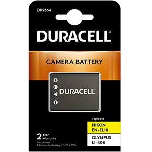 Duracell DR9664 Batería para cámara Digital 3.7 V, 630 mAh (reemplaza batería Original de Nikon EN-EL10) Duracell DR9664 Batería para cámara Digital 3.7 V, 630 mAh (reemplaza batería Original de Nikon EN-EL10)
