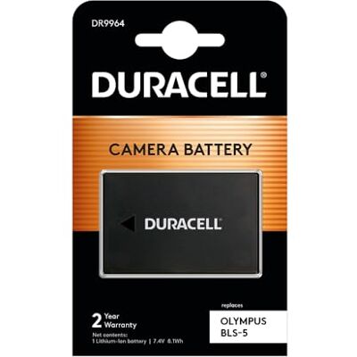 Duracell DR9964 Batería para cámara digital 7.4 V, 1000 mAh (reemplaza batería original de Olympus BLS-5) Duracell DR9964 Batería para cámara digital 7.4 V, 1000 mAh (reemplaza batería original de Olympus BLS-5)