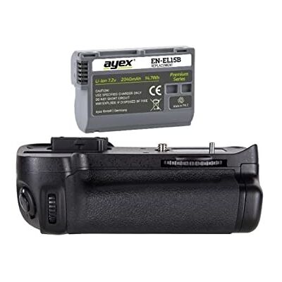 ayex Khalia-Foto 5590 Empuñadura de batería para Nikon D7100 / D7200, Color Negro Paquete con batería EN-EL15 ayex Khalia-Foto 5590 Empuñadura de batería para Nikon D7100 / D7200, Color Negro Paquete con batería EN-EL15