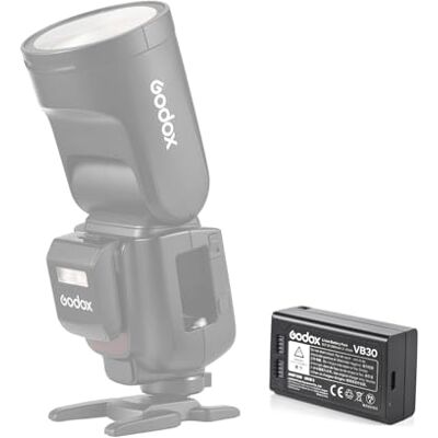 GODOX VB30 Batería recargable de iones de litio para cámara V1Pro C/S/N/F/O Flash Speedlite, 7.2 V 2980 mAh, batería cargada a través de conector tipo C y cargador VC26 GODOX VB30 Batería recargable de iones de litio para cámara V1Pro C/S/N/F/O Flash Speedlite, 7.2 V 2980 mAh, batería cargada a través de conector tipo C y cargador VC26