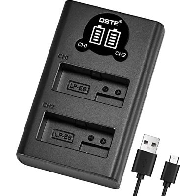 Generic DSTE LP-E8 Cargador rápido USB Dual Compatible con Canon EOS 550D 600D 650D 700D Generic DSTE LP-E8 Cargador rápido USB Dual Compatible con Canon EOS 550D 600D 650D 700D