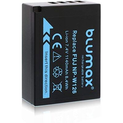 Blumax Batería para Fujifilm NP-W126 NP-W126s 1140mAh Compatible con FinePix X-T1 X-T2 X-T10 X-T20 X-Pro2 X-E1 X-E2 X-M1 X-A1 X-A2 X-Pro1 X-ES2 X-A3 HS50EXR Blumax Batería para Fujifilm NP-W126 NP-W126s 1140mAh Compatible con FinePix X-T1 X-T2 X-T10 X-T20 X-Pro2 X-E1 X-E2 X-M1 X-A1 X-A2 X-Pro1 X-ES2 X-A3 HS50EXR