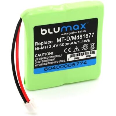 Blumax Batería compatible con Medion MD81877 600 mAh - 5M702BMX / GP0827 / GP0845 / GPHP70-R05 para MD82772 MD82877 MD83877 Life S63088 Slim DECT 580 Blumax Batería compatible con Medion MD81877 600 mAh - 5M702BMX / GP0827 / GP0845 / GPHP70-R05 para MD82772 MD82877 MD83877 Life S63088 Slim DECT 580